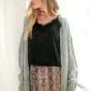 Snake Print Suede Mini Skirt Chic Party Style