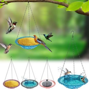 Best Seller Hanging Bird Feeder Tray – Outdoor Garden & Balcony Bird Feeding Dish With Iron Chain
