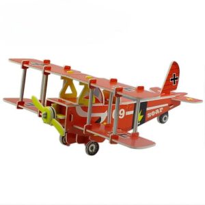 Hot Sale Aishang Diy 3d Paper Puzzle Airplane Model Kids Educational Stem Assemb